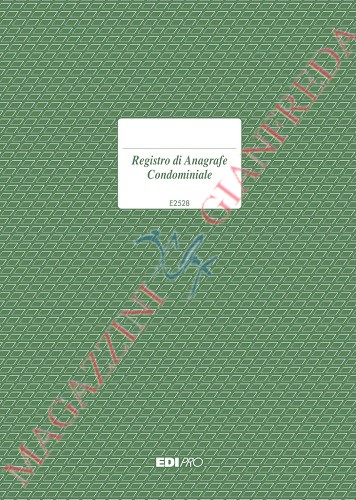 REGISTRO DI ANAGRAFE CONDOMINIALE, 48 PAGINE E2528